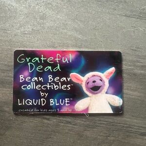 Grateful Dead Liquid Blue Bean Bear Collectibles Card